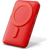 VIESTA 10.000mAh Rot USB-C Wireless Charger QC 22,5W & PD 20 W Fast Charging Powerbank, USB-A, Lightning-Eingang, LED-Anzeige, ABS-Gehäuse, kompakt, leicht