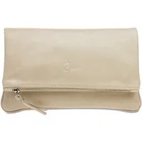 Caspar Clutch Leder Handtasche aus feinem Nappaleder - CLASSIC LINE - Modell No.763, weich, elegant & unempfindlich - 100% Echtleder - Handmade in Italy