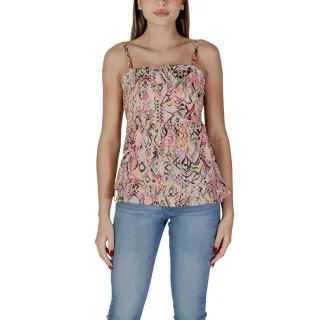 Bedrucktes Peplum-Cami-Top ohne Ärmel mit quadratischem Ausschnitt