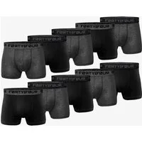 FortyFour Boxershorts Herren Männer Unterhosen Baumwolle Premium Qualität perfekte Passform (Spar Pack, 10er Pack) S - 7XL
