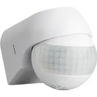 SEBSON Bewegungsmelder Infrarot Sensor Außen IP44 Aufputz Wand - Reichweite 12m 180° Winkel, (1-St), Wandmontage, schwenkbar, programmierbar, LED geeignet 400W, 3 Draht