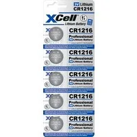 XCell XCell Lithium-Knopfzelle CR1216 5er-Blister 3V/30mAh Knopfzelle