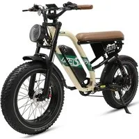 Vankel E-Bike Cityrad herren Elektrofahrrad 648WH cityrad 20×4.0 Zoll damen 13.5AH 65Nm, Kettenschaltung, Heckmotor, 648 Wh, Retro E-Fatbike mit hydraulischen Scheibenbremse