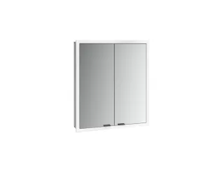 emco LED-Lichtspiegelschrank prime Slim Schwarz, 600 mm, 2-türig, IP 20 Rückwand weis, 949713603 949713603