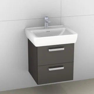 Artiqua 415 Waschtischunterschrank für Pro A 818951 Stahlgrau Metallic, 415-WU2L-L26-7141-88 415-WU2L-L26-7141-88