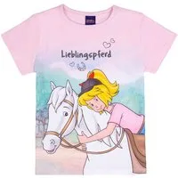 Bibi & Tina T-Shirt Bibi und Tina Mädchen T-Shirt Lieblingspferd Sabrina ballerina rose (1-tlg)