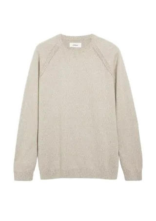 s.Oliver Red Label - Strickpullover mit Rundhals beige - Gr. - S