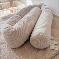 LittleANTunique Nestchenschlange Wickeltischumrandung I Bettschlange Cord beige I Babybettumrandung, kuschelig weich, Schutz vor harten Kanten oder Gitterstäben