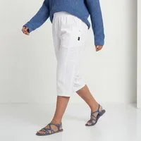 OriginalYou Caprihose Damen Sommerhose mit Stretch 7/8 Capri Schlupfhose bequemer Stretchbund, in den Größe 36 bis 50 erhältlich