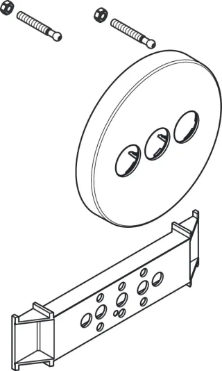 Hansgrohe Rosette d:150mm Ecostat Select 3 Verbraucher chrom, 92324000 92324000