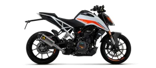 Sport Auspuff Arrow Indy Race TITAN f. KTM Duke 125 / 390 Bj.2021-2023 EURO-5 eintragungsfrei +ABE