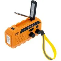 Adler AD 1197 Kurbelradio Notfallradio (FM-Tuner, AM-Tuner, tragbares Radio, Taschenlampe, Ladefunktion)