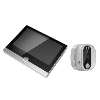 4.3-Inch Tuya Video Doorbell Wireless WiFi Smart Doorbell Camera with 2MP HD Two Way Audio Motion Night Vision Tuya APP