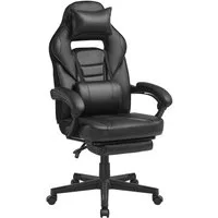 SONGMICS Gaming-Stuhl Bürostuhl, ergonomischer, mit Fußstütze, Kopfstütze und Lendenkissen
