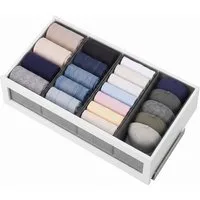 Sekey Aufbewahrungsbox Schubladen Organizer aus Vliesstoff – faltbare Aufbewahrungsboxen, 4er-Set für PAX 100, 22 × 51 × 11 cm, ohne Trennfächer