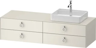 Duravit White Tulip Konsolenwaschtischunterbau wandhängend Nordic Weiß Seidenmatt 1600x550x408 mm -  WT4995R39390000