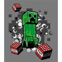 Wohndecke Flanell Blanket 130x160 cm – Kuscheldecke für Kinderzimmer und Gamer, Minecraft