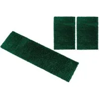 OTTO home Bettumrandung Shaggy 30, Höhe 30 mm, (3-tlg), gewebt, 2- oder 3-teilig, Bettvorleger, Läufer-Set, Uni-Farben