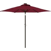vidaXL Sonnenschirm Sonnenschirm mit Stahlmast Weinrot 225x225x212 cm