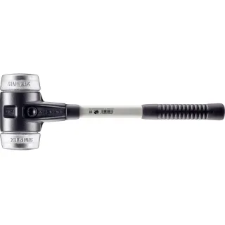 HALDER SIMPLEX - Schonhammer mit verstärktem TE-Gehäuse und Fiberglasstiel, Weichmetall - 3709.080