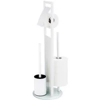 WENKO WC-Garnitur Ravina, Stand WC-Garnitur, Toilettenpapierhalter, Rollenhalter & WC-Bürste