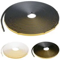HEXIMO Zierleiste, Anthrazit, Flexible Zierleiste (12 x 6 mm) selbstklebend in anthrazit aus PVC - Dichtung für Küchen Herd Arbeitsplatten Waschbecken Badewanne Dusche Abschlussleiste (1 Rolle / 10 meter SFL-1 anthrazit)
