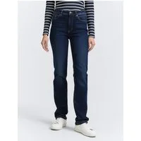 TOM TAILOR Straight-Jeans Jeanshosen TTELVA STRAIGHT High Waist Jeans