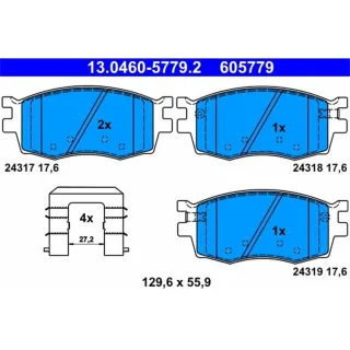 ATE Bremsbel?ge vorne Hyundai Accent III I20 KIA Rio II
