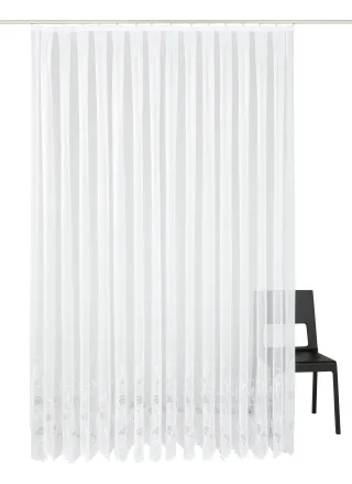 Weckbrodt Gardine "Jacqu" Kräuselband 1 Stk. tlg. feste Falten, Jacquard, halbtransparent, Bordüre, nach Maß, Store
