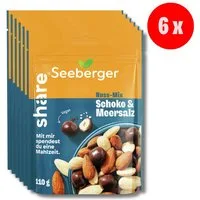 Seeberger Snacks Nüsse Seeberger Nuss-Mix Schoko & Meersalz - 6 x 110 g