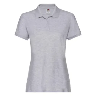 Fruit of the Loom - "Premium" Poloshirt für Damen kurzärmlig (Athletic Grau)