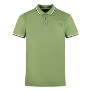 Cavalli Class Zwillingsspitzkragen Grünes Poloshirt