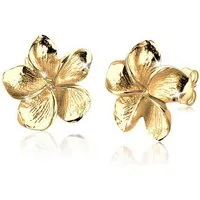 Elli Paar Ohrstecker Frangipani Blüte Blume Filigran 925 Silber
