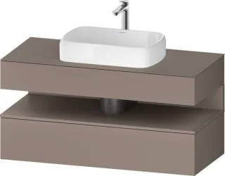 Duravit Qatego Konsolenwaschtischunterbau wandhängend Basalt Matt 1200x550x600 mm - QA4732043430010 QA4732043430010