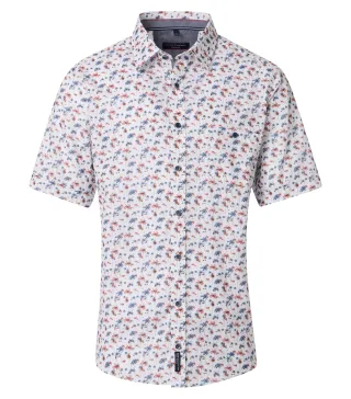 CASAMODA - Freizeithemd Kurzarm blau - Gr. - XXL