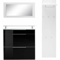 borchardt Möbel Garderoben-Set Oliva, (3-tlg), mit hängendem Schuhschrank, Paneel und Spiegel