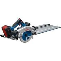 Akku-Handkreissäge GKS 18V-57-2 GX Professional solo + FSN 440 X blau/schwarz, ohne Akku und Ladegerät, mit Führungsschiene für Querschnitte