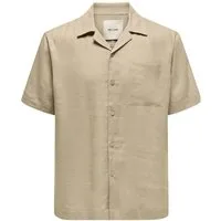 ONLY & SONS Kurzarmhemd ONSLAURENCE RLX RESOR SS LINENBLEND NOOS