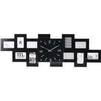 Home & styling collection Bilderrahmen Wanduhr mit 10 schwarzen Bilderrahmen, 80 x 4 x 26 cm, (einzeln)