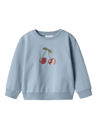 NAME IT - NMFBELLOS NREG LS SWEAT UNB subdued blue - Gr. - 104