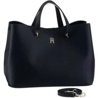 Tommy Hilfiger Henkeltasche TH EMBLEM SATCHEL, mit TH-Emblem vorne