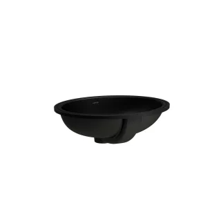 LAUFEN Einbau-Waschtisch von unten SAVOY 415x500x180 oval o. Hl. m. UL. U-Seite schwarz matt, H81894 H8189437161551