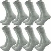 GAWILO Socken für Herren aus 100% Baumwolle - Ohne drückende Naht - mit Komfortbund (8 Paar) in schwarz, grau, blau, weiß & natur - mit handgekettelter Zehenspitze