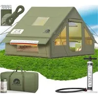 ELONEO aufblasbares Zelt ELONEO Glamping Zelt für 2-8 Personen mit Dachfenster, Personen: 8, UV-Schutz: UV50+