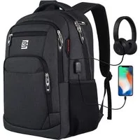MODFU Laptoprucksack Laptop Rucksack Rucksäcke Schulrucksack Laptoptasche Wasserbeständig (Laptop Notebook Tasche Schule Uni Rucksack Freizeitrucksack, Anti-Diebstahl, Backpack mit Laptopfach, Sportrucksack, mit USB-Anschluss), Herren Damen Jungen Te