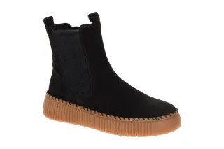 Gabor Damen Stiefeletten 8014.01.005 in Schwarz - bequeme Keilabsatzschuhe