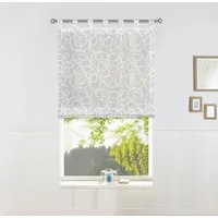 OTTO home Raffrollo Tanaro, mit Schlaufen, halbtransparent, Voile, Polyester, einseitig mit Schlingen-Motiv