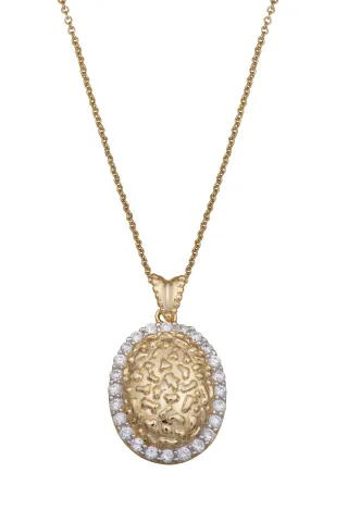 Orphelia Damen-Kette aus 925er Sterlingsilber mit Anhänger – Gold ZH-4520-GOLD