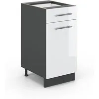 Vicco Unterschrank Fame-Line, Weiß Hochglanz/Anthrazit, 40 cm ohne Arbeitsplatte (1-St)