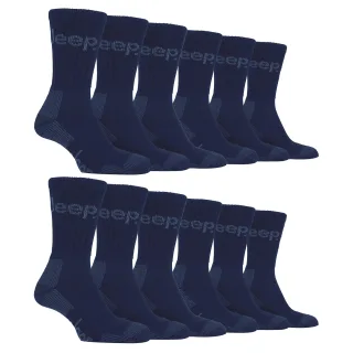 12 Paare Herren Luxus Gepolsterte Baumwoll Wander-Socken